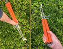 Arcmate KIWI Pick Up Tongs, Tweezer Style Outdoor Litter Pick Up Tool, Reacher Grabber, Adjustable from 24" to 33" Reach, Orange (15080)