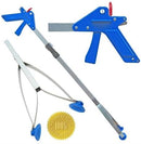 Arcmate 32" EZ Reacher Deluxe - Grabber Reacher with 5 lb. Pickup Capacity, 4.5" Wide Fingers, Locking Handle, Heat Resistant Silicone Tips - Grabber Tool