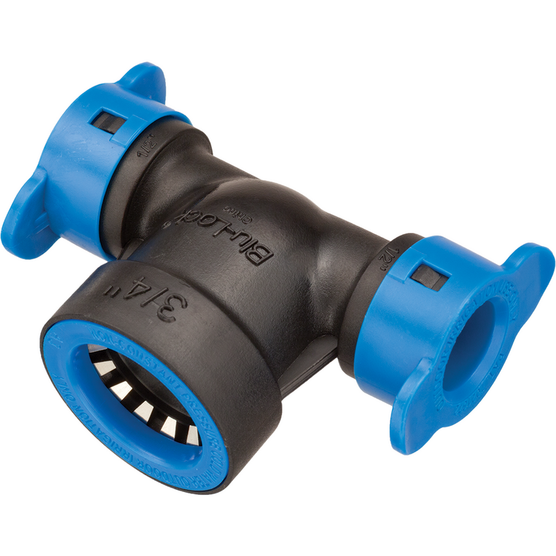 Hydro-Rain - BL401-074 - Blu-Lock® ¾" Blu-Lock x ½" Blu-Lock Bull Tee