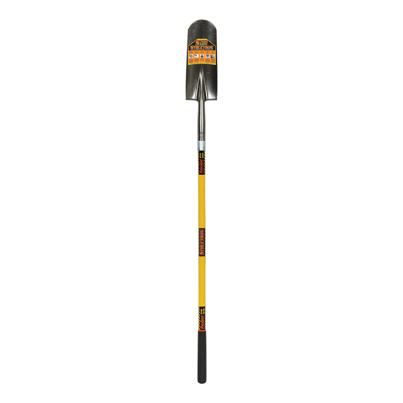 Seymour Midwest 49736 14" Rear Roll Step Drain Spade, 48" Yellow Fiberglass Handle