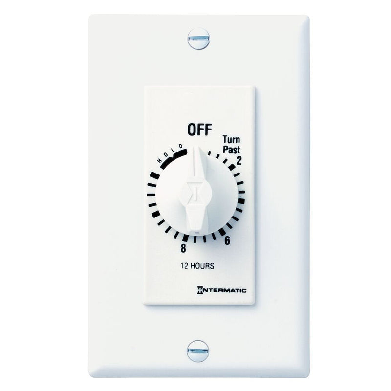 Intermatic - FD12HHW - Spring Wound Countdown Timer, Decorator Style, White