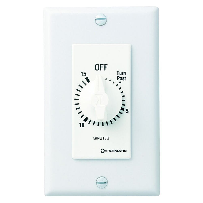Intermatic - FD15MWC - Spring Wound Countdown Timer, Decorator Style, White