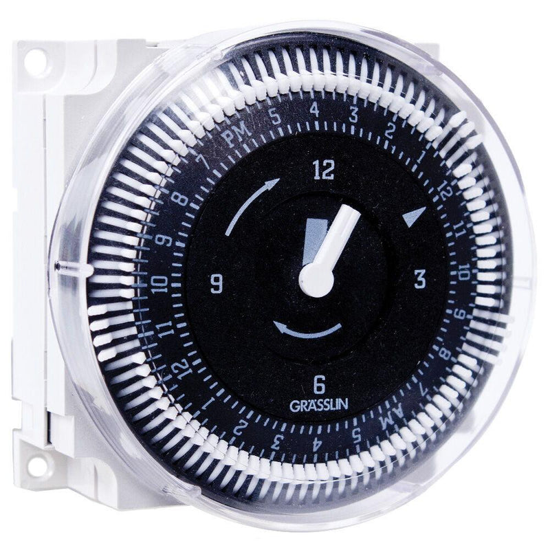 Intermatic FM1QTUZ-24U Módulo temporizador electromecánico de montaje en panel, 24 horas, 12/24 V