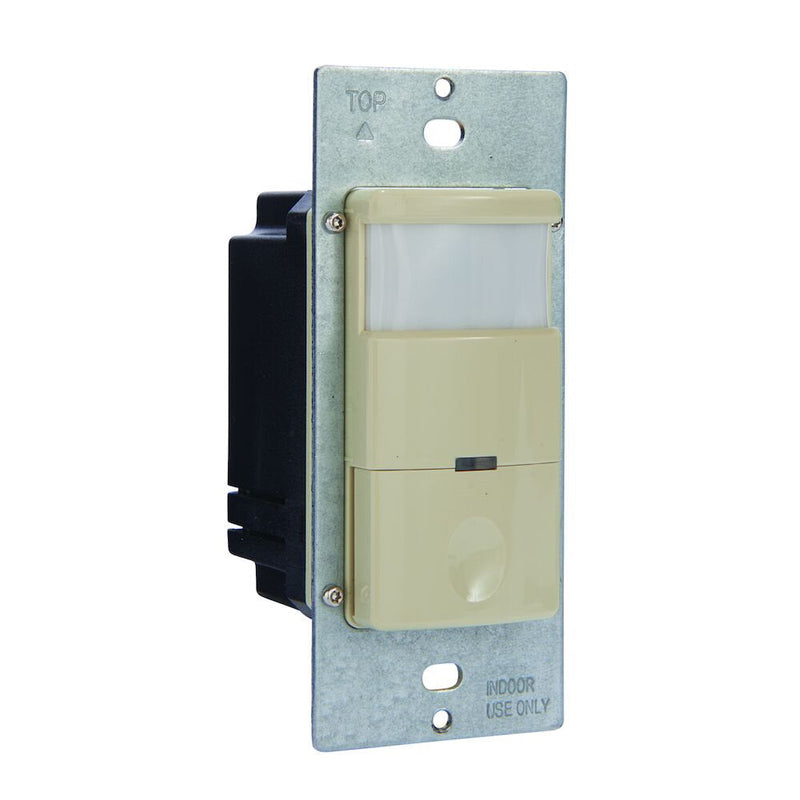 Intermatic - IOS-DSR-IV - Commercial Grade Self-Adaptive In-Wall PIR Occupancy Sensor, No Neutral Required, Ivory