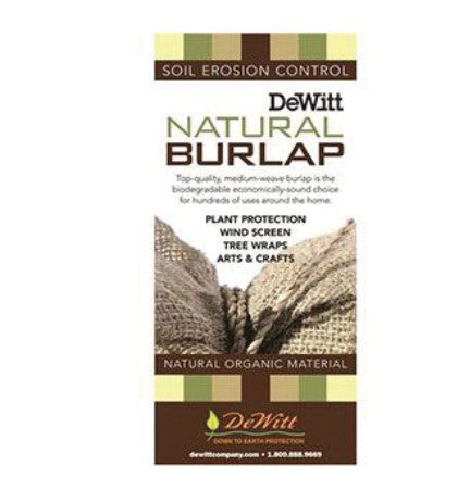 DeWitt NB348 Natural Burlap 5.5 oz Landscape Fabric, 48 ft L, 3 ft W, Burlap, Biodegradable