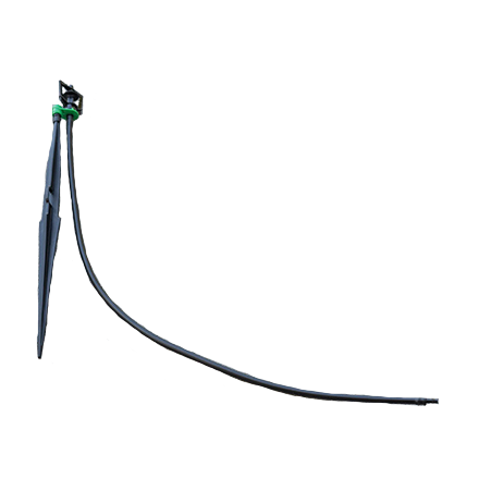 DIG Irrigation 07-027 Microaspersor modular de doble puente en estaca de 13" con microtubo de 24", boquilla verde