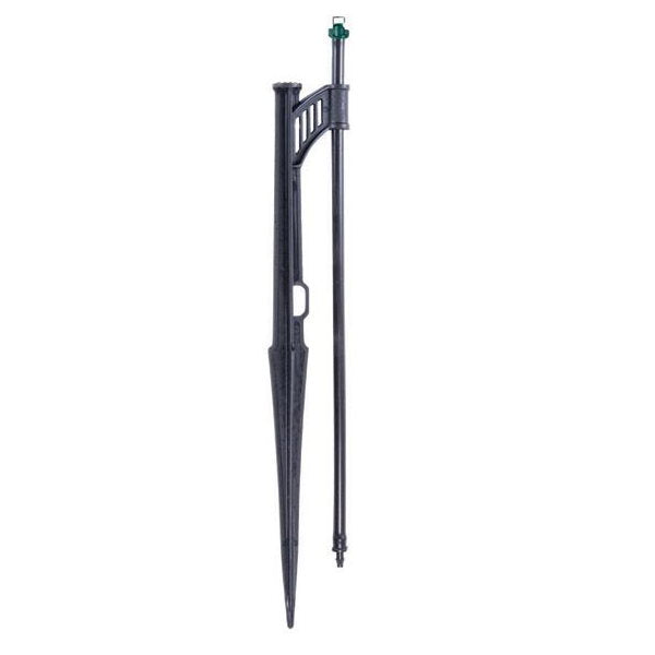 DIG Irrigation 07-081-1  Fan Micro Sprayers, 180° on Spike Assembly, 5’ Radius at 30 PSI, 27 GPH with 12" Poly Riser & Barb