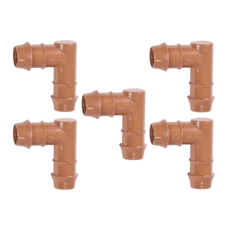 DIG Irrigation 15-042-B05 Codo de inserción de 1/2 ″ y 17 mm, bolsa de 5
