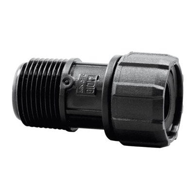 DIG Irrigation 16-003 Adaptador giratorio 3/4 pulg. FHT x MNPT con arandela