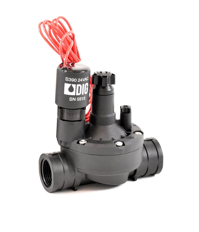 DIG Irrigation 170SV-100 1" Globe Valve with 24 VAC Solenoid and Flow Control