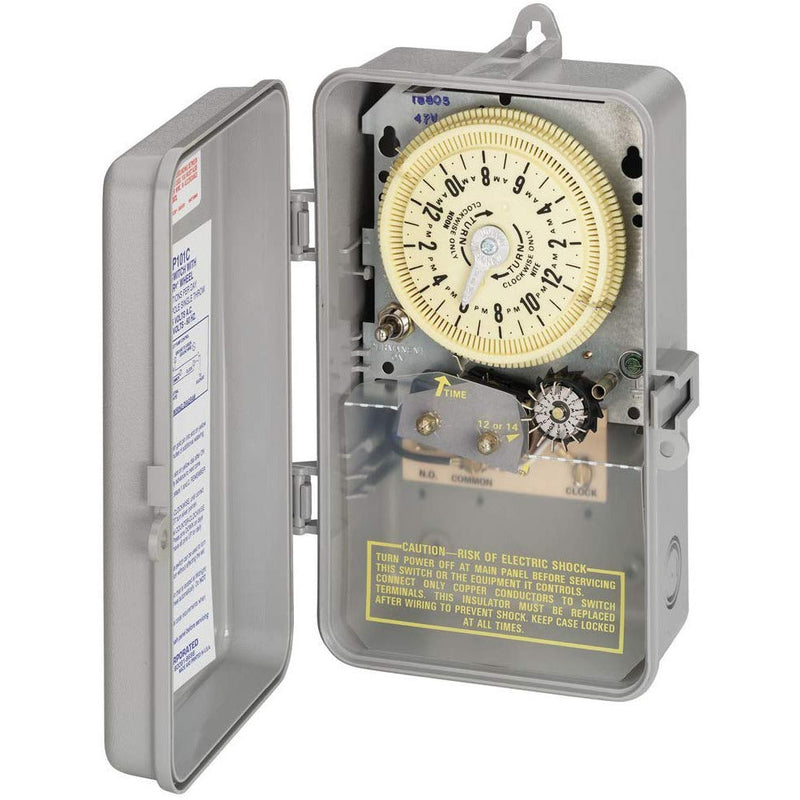 Intermatic - T8805P101C - SPST 125-Volt Mechanical Cycle and Irrigation Timer Switch with 14 Day Skipper