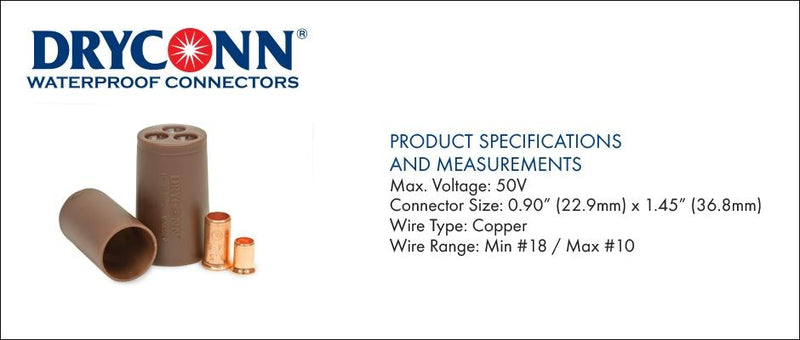 King Innovation 20240 - DryCrimp (non-filled), Contents Include 25 non-filled housings, 25 small & 25 large copper crimp sleeves