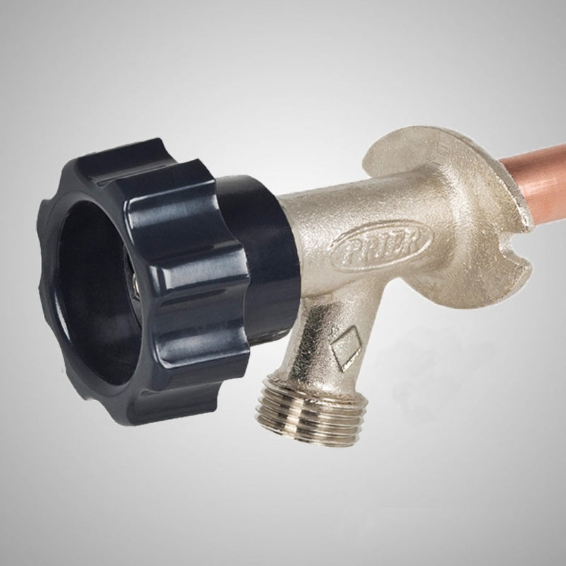 Hidrante de pared Prier - 3/4"MPTx1/2"FPT - Mango gris - 379