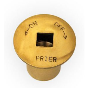 Prier Escutcheon - Polished Brass for C-64 - 510-0001