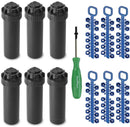 Rain Bird - 5004PC Part-Circle 4" Pop-up Rotor w/ Nozzle Trees and Rotortool (6 Pack)