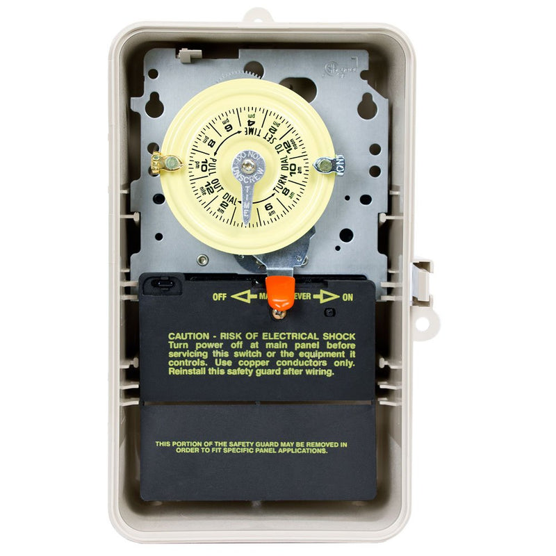 Intermatic T104P3 208-277 voltios DPST interruptor de tiempo mecánico de 24 horas