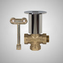 Prier - 3-Way Log Lighter Valve with Escutcheon & Key - C-64