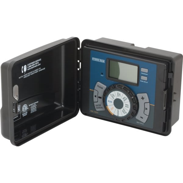 Hydro-Rain 04056 HRC 100-C-06 Controlador interior/exterior de 6 estaciones