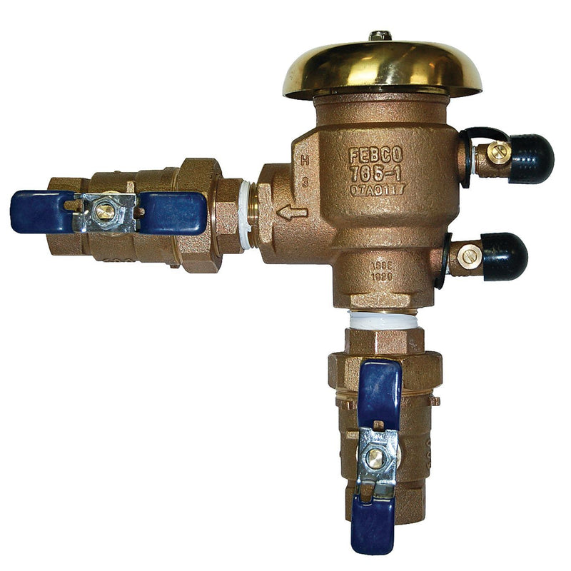 Febco 765 1" Watts Pressure Vacuum Breaker w/ Union Connections
