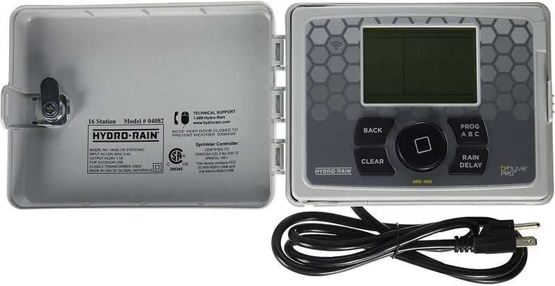 LAST CHANCE SCRATCH AND DENT Hydro-Rain HRC-400-WF-08 Indoor/Outdoor  Wi-Fi Controller-8 Zones: