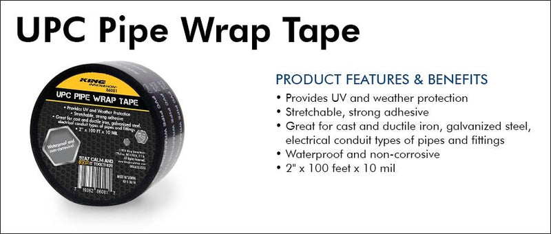 King Innovation 86081 - UPC Pipe Wrap Tape, 1 Roll
