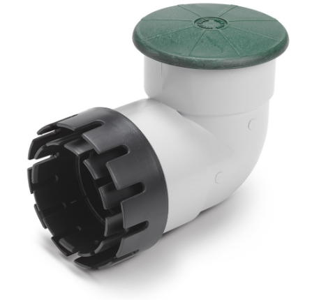 Rain Bird - Drainage Pop Up Relief Valve with 4 Inch PVC Elbow and Hub Fitting Adapter