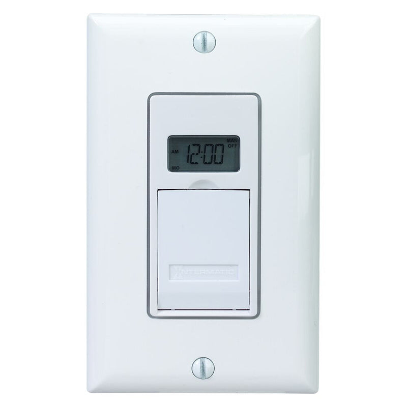 Intermatic EJ600 Temporizador programable estándar de 7 días, 12 A, blanco