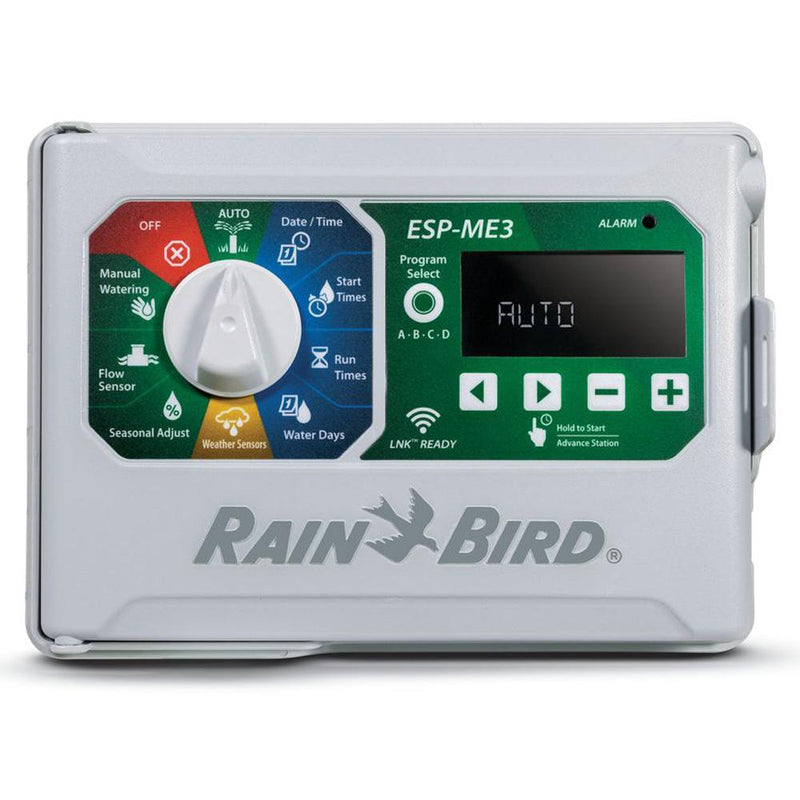 Rain Bird ESP4ME3 Controlador de aspersor listo para Wi-Fi para interiores/exteriores de 4 estaciones con capacidad para 22 zonas 