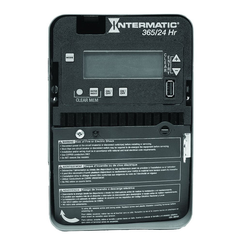 Intermatic ET2125C Control electrónico de 2 circuitos 24 horas/365 días, 120-277 VCA