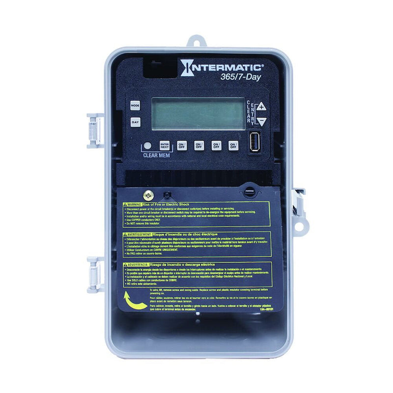Intermatic ET2745CP Control electrónico de 4 circuitos de 7 días/365 días, 120-277 VCA
