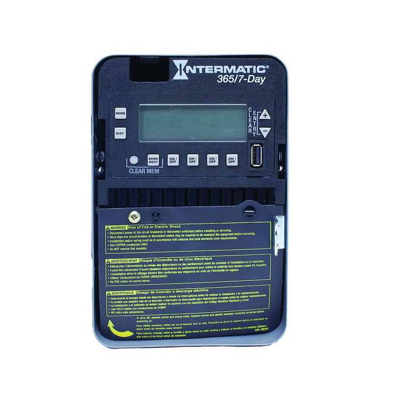 Intermatic ET2745C Control electrónico de 4 circuitos de 7 días/365 días, 120-277 VCA