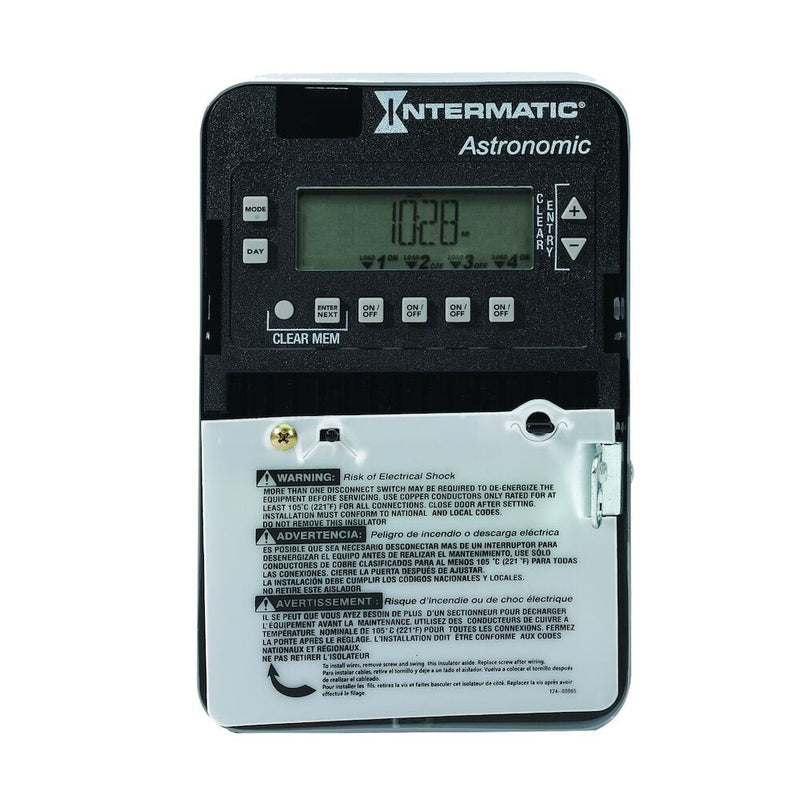 Intermatic ET2845C Astronomic 7-Day/365 Day 4-Circuit Electronic Control, 120-277 VAC
