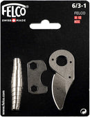 Felco Hand Pruner Replacement Kit (6/3-1) - Spare Blade, Spring, & Adjustment Key for Garden Shears & Clippers, Silver
