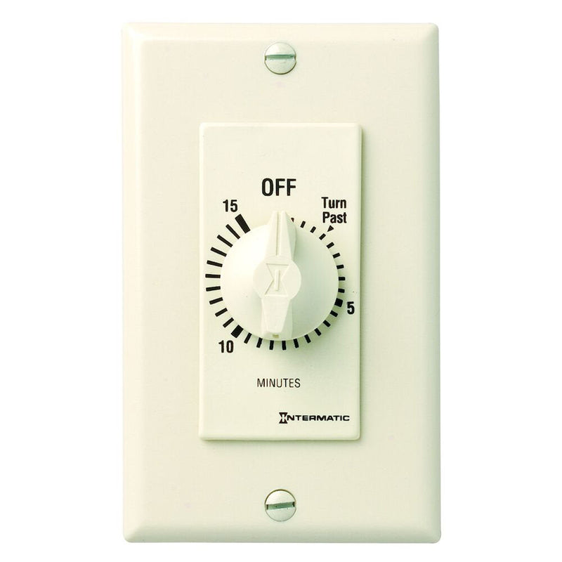 Intermatic FD15MAC Spring Wound Countdown Timer, Decorator Style, Light Almond
