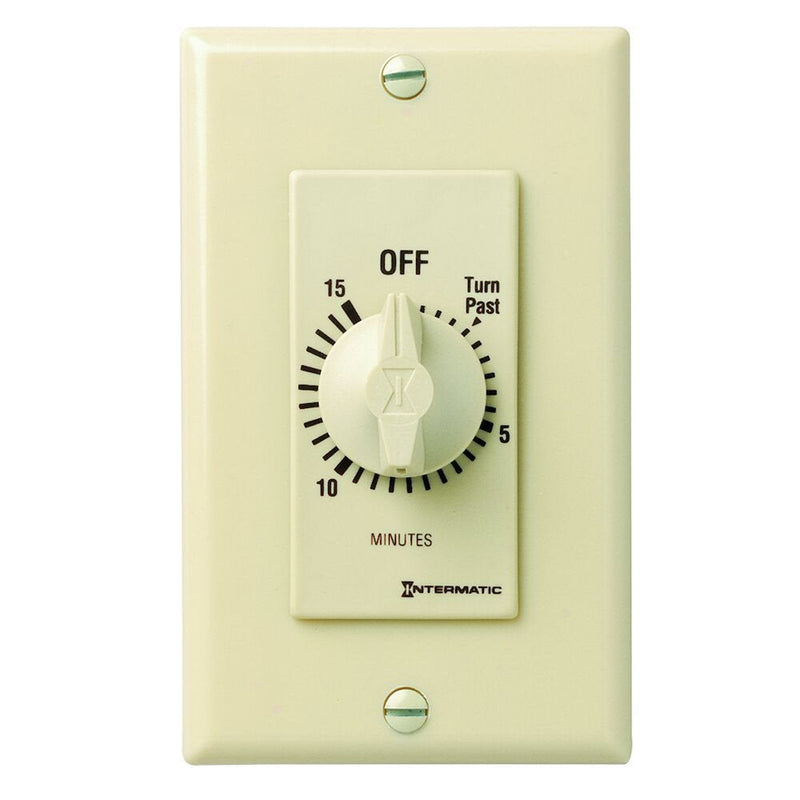 Intermatic FD415M Temporizador de cuenta atrás con resorte, estilo decorador, marfil