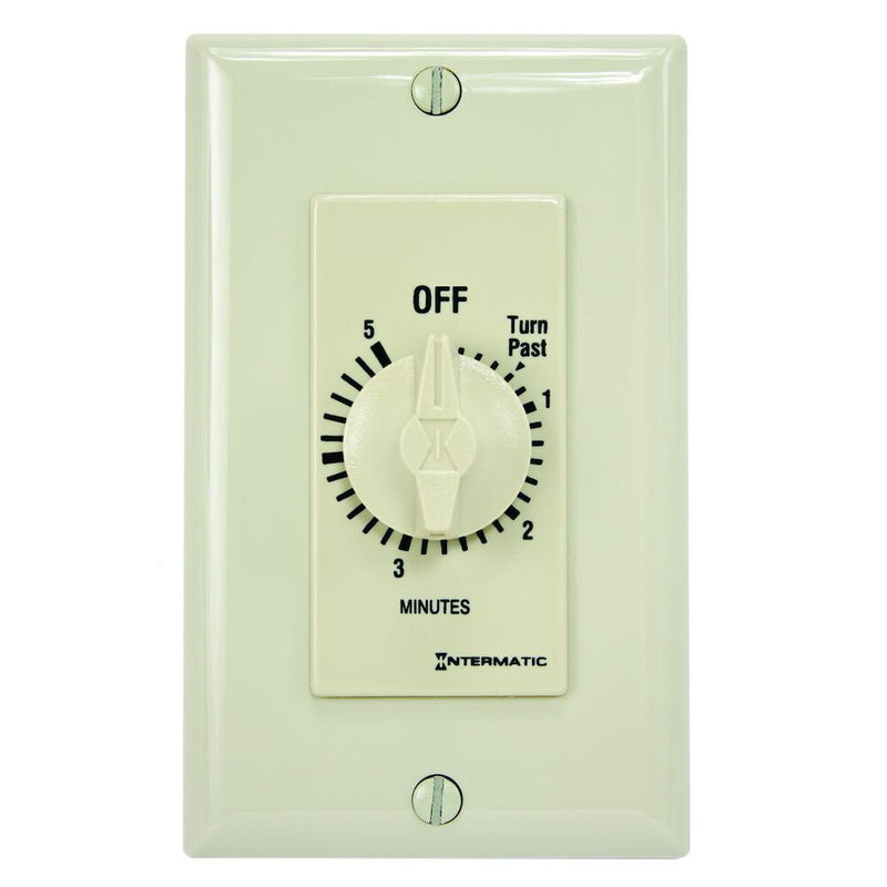 Intermatic FD5M Temporizador de cuenta regresiva con resorte, estilo decorador, marfil