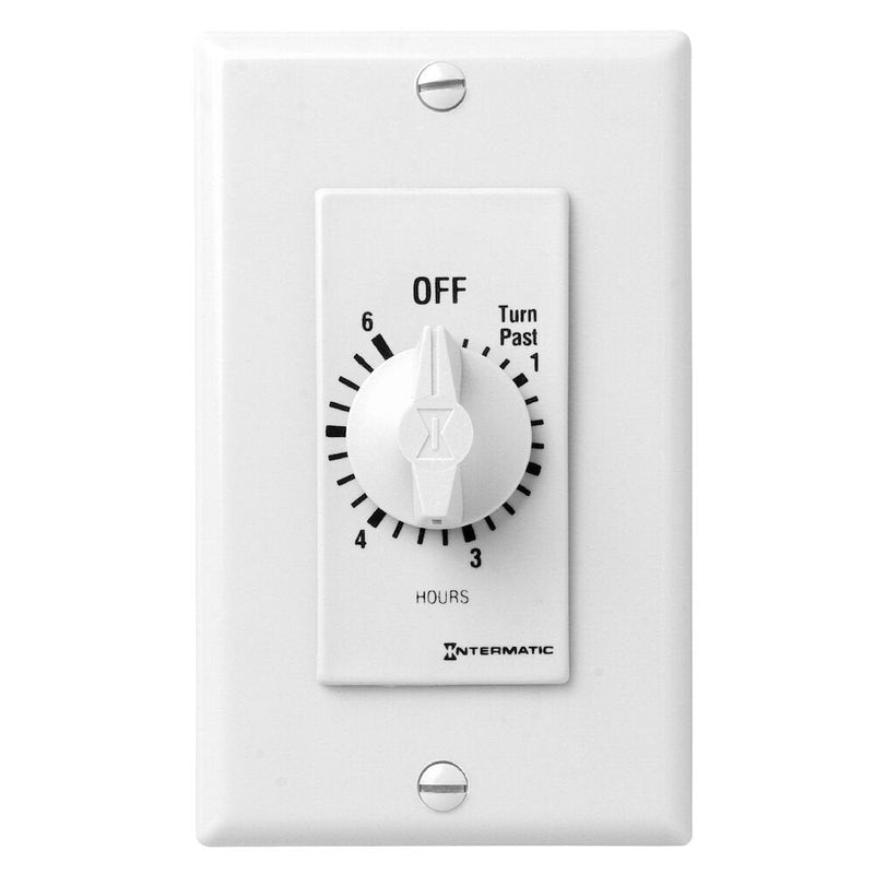 Intermatic FD6HW Spring Wound Countdown Timer, Decorator Style, White