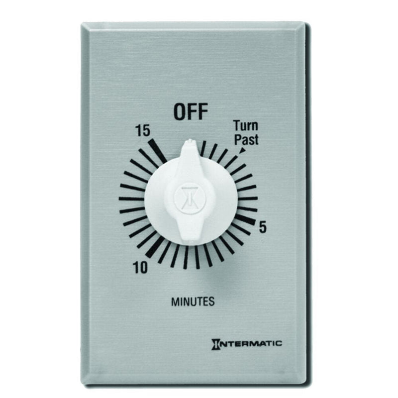 Intermatic FF15MC Spring Wound Countdown Timer, Commercial, Silver
