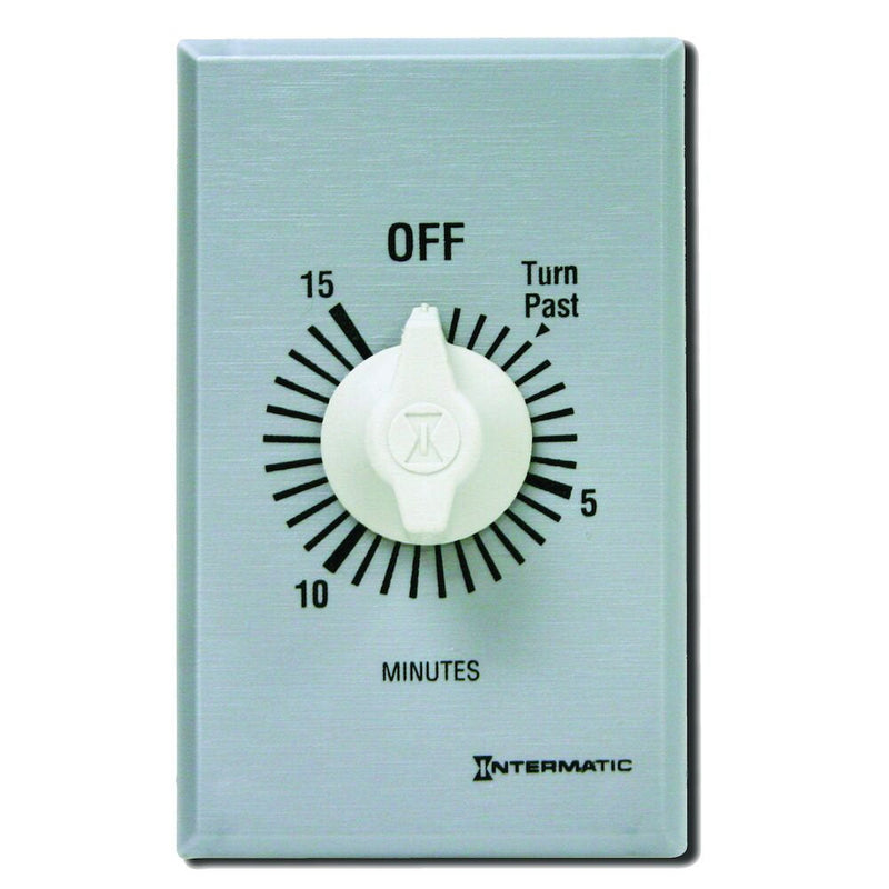 Intermatic FF415M Temporizador de cuenta atrás con resorte, comercial, plateado