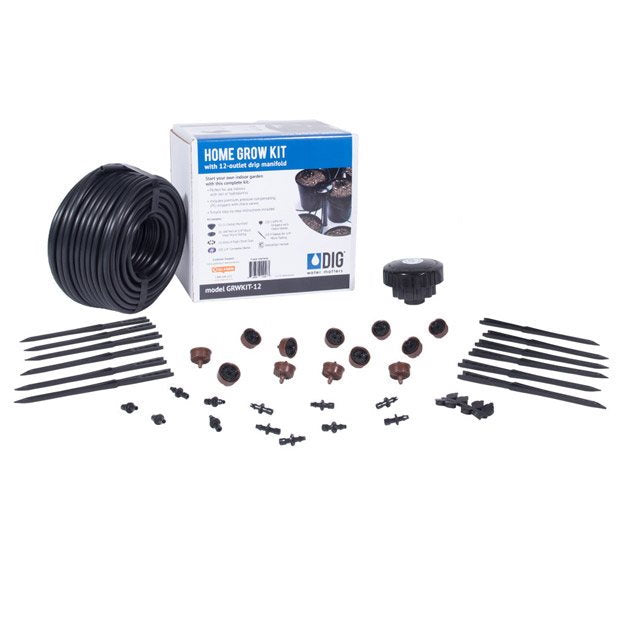 DIG Irrigation GRWKIT-12 Kit de cultivo doméstico con colector de 12 salidas