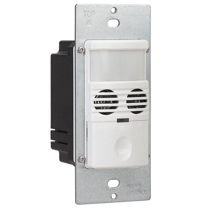 Intermatic IOS-DOV-DT-WH Sensor de ocupación de doble tecnología para empotrar en la pared de grado comercial, color blanco
