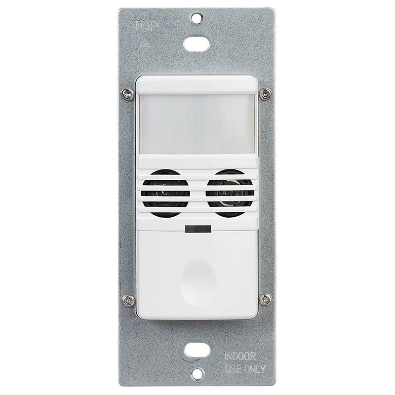 Intermatic IOS-DOV-DT-WH Sensor de ocupación de doble tecnología para empotrar en la pared de grado comercial, color blanco