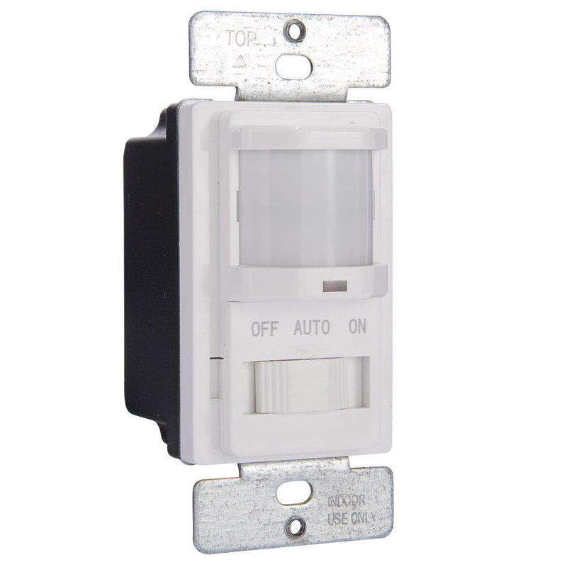 Intermatic IOS-DSIF-WH Sensor de ocupación PIR residencial para empotrar en la pared, blanco
