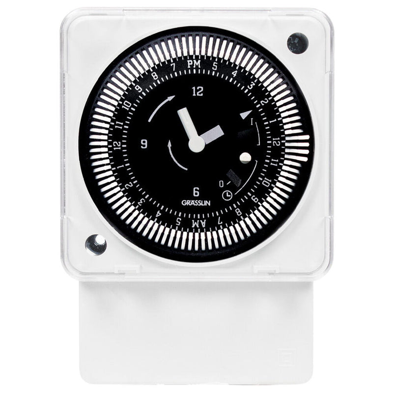 Intermatic MIL72ASTUZH-120 Módulo temporizador electromecánico de montaje en carril DIN/superficie de 24 horas y 120 V