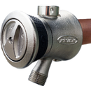 Prier P-118L 14" Single Handle Hot & Cold Mixing Hydrant, Satin Nickel; 1/2" Plain Copper Ends - P-118L14