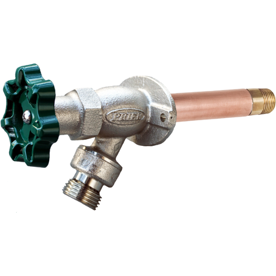 Prier P-154W CC Hose Thread Anti-Siphon Vacuum Breaker Wall Hydrant; 1/2" Wirsbo **Lead Free** - P-154WCC-LF