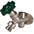 Prier P-156 Angle Sill Faucet for Exposed Piping - Vacuum Breaker - Handle Operated - 3/4" - Satin Nickel Plated - P-156NP.75