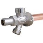 Prier P-264Y Cuarto de vuelta de 16" - Llave suelta - Hidrante de pared antisifón - Ajuste a presión de 1/2" - P-264Y16