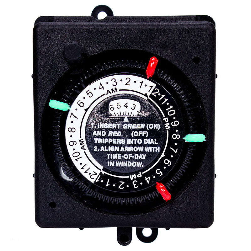 Intermatic - PB914N84 - 24-Hour 208-277V Mechanical Panel Mount Timer with Manual Override, 4 Trippers