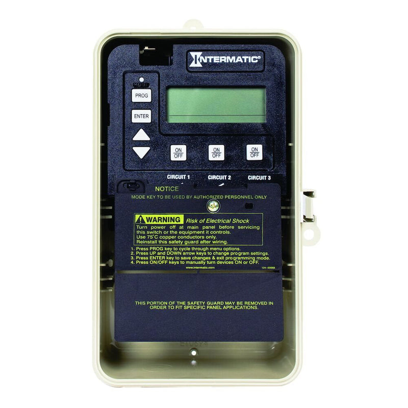 Intermatic PE153P  24-Hour Electronic Time Control, 3-Circuit, Type 3R Plastic Enclosure
